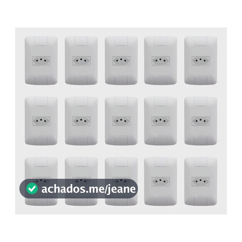 Kit 15 Tomada Simples 4x2 Embutir 2p+t Tramontina Branco 10A