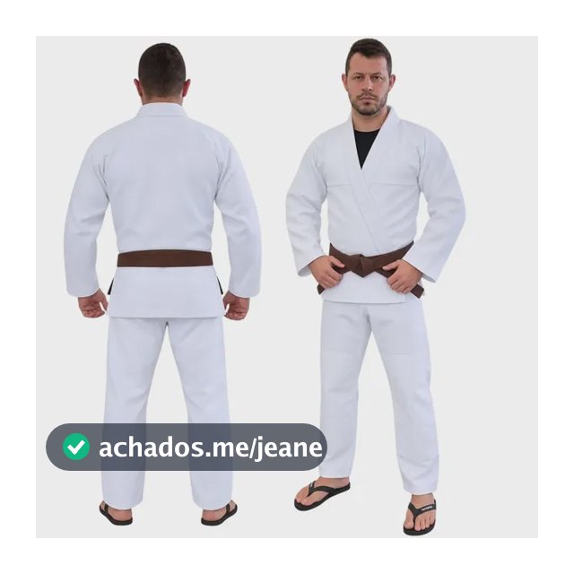 KIMONO JIU JITSU A2 TRANÇADO ADULTO BRANCO AURIUM