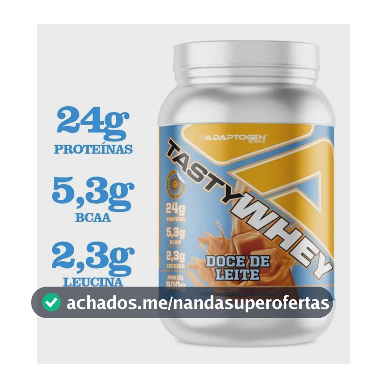 Proteína Adaptogen Science Tasty Whey Gourmet em pó sabor Doce de leite x 900g