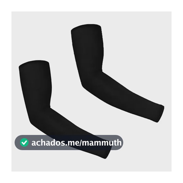 Manguito Preto Proteção Solar Uv 50+ Vôlei Ciclismo
