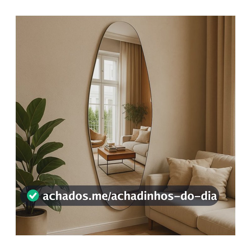Espelho Rocco Corpo Inteiro Organico 90x40 Pinterest Grande Brisa - Suporte
