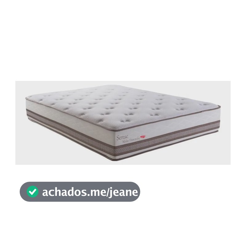 Colchão De Casal Sense Com Molas Ensacadas 30x138x188 Herval - Bege