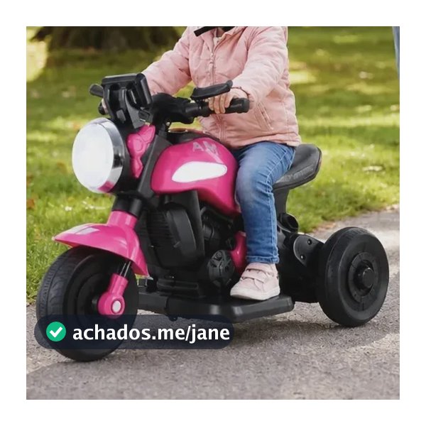 Mini Moto Triciclo Elétrica Infantil Daily 6v - Rosa Rosa