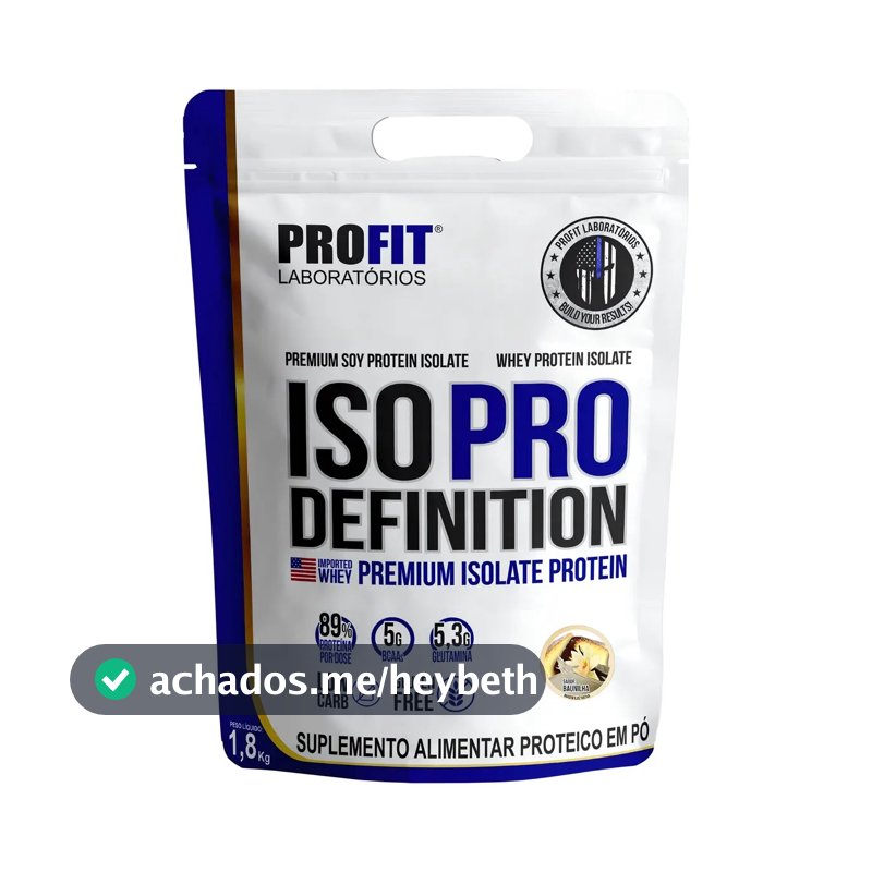 Whey protein Profit Iso Pro Definition em pó sabor Baunilha x 1.814kg