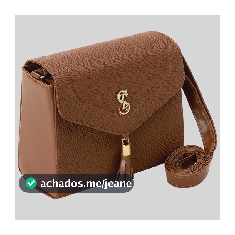 Bolsa Feminina Pequena Transversal E Lateral Tampa Pinguente Cor Marrom