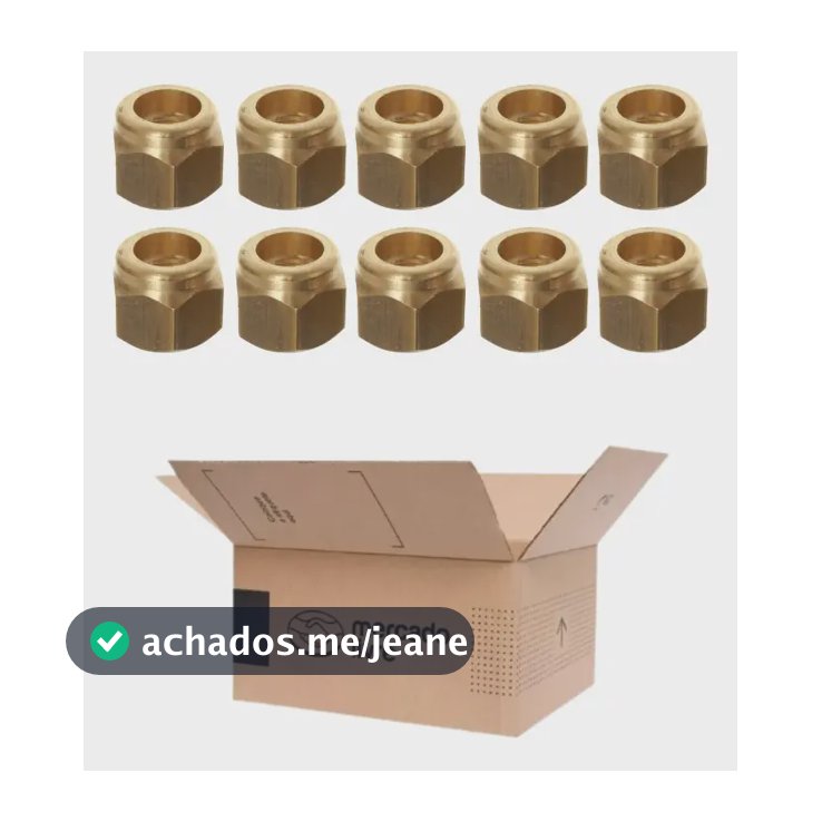 Porca Curta 1/2 Sae Kit Com 10 Peças Ar Cond E Refrigeração