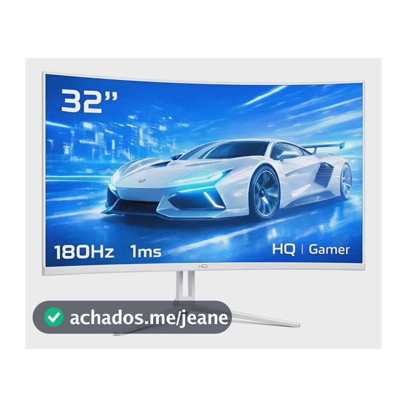 Monitor Gamer Hq 32  Curvo 1ms, 180hz, (qhd) Hdr - Hdmi, Dp Branco 127/220v