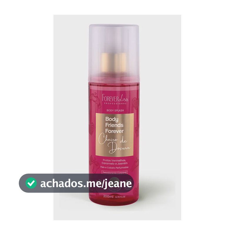 Body Splash Cheiro De Doçura 200ml Forever Liss