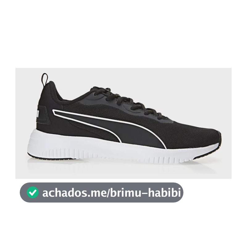 Tênis Esportivo Masculino Flyer Flex Bdp Puma Puma Black-puma White Liso 38 Br