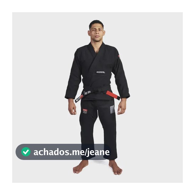 Kimono Jiu Jitsu Koral Classic 3 Preto Masculino