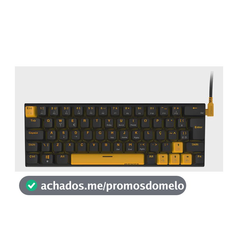 Teclado Mecânico Gamer Pcyes Kuromori 60% Switch Red Preto Português Brasil