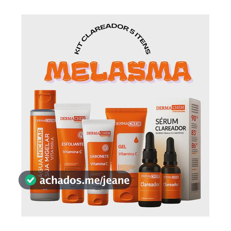 Kit Clareador De Manchas Melasma 5 Itens Vitamina C Skincare Kit Completo 5 Itens