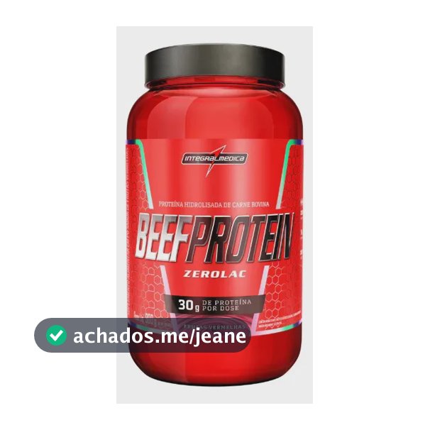 Suplemento Proteico + Integralmédica + Beef Protein + Zero Lactose E Sem Glúten + 900g Frutas Vermelhas Frutas Vermelhas