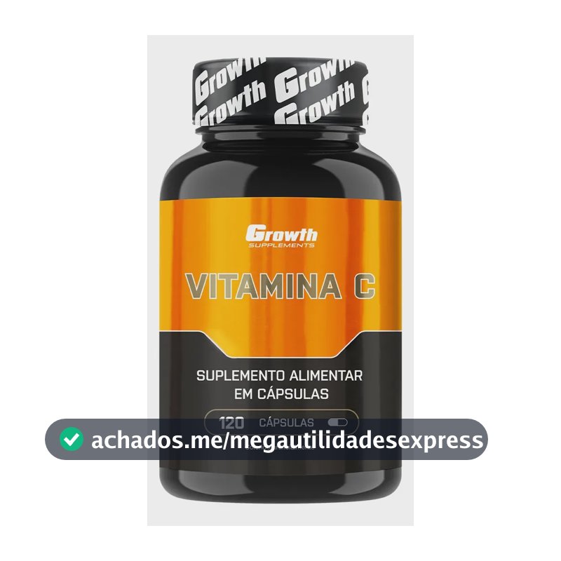 Vitamina C 120 Cápsulas Growth Supplements Natural