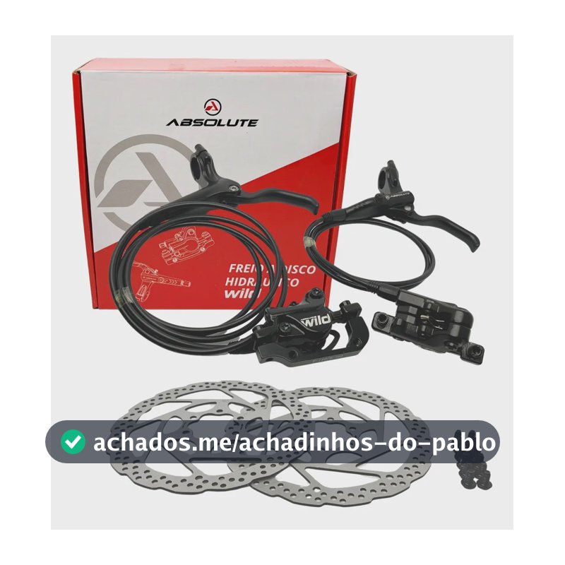 Freio Disco Hidráulico Absolute Wild 2 HD-220 com Discos 160mm 6 Parafusos
