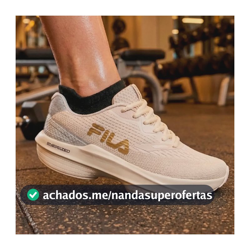 Tenis Feminino Fila Impulser Para Treinos E Academia Bege/ouro 37 Br