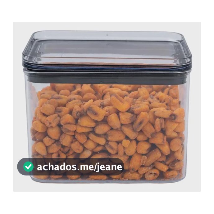 Pote De Acrílico 800ml Tampa Transparente Quadrado - Oikos