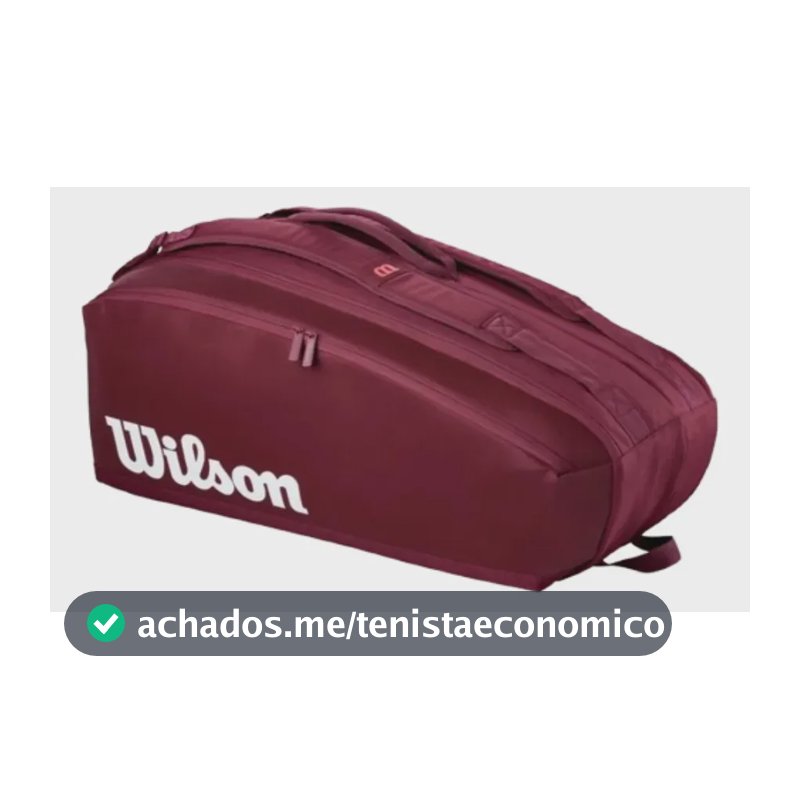 Raqueteira Wilson Defyer Redline 9pk V1 Bordô Vinho