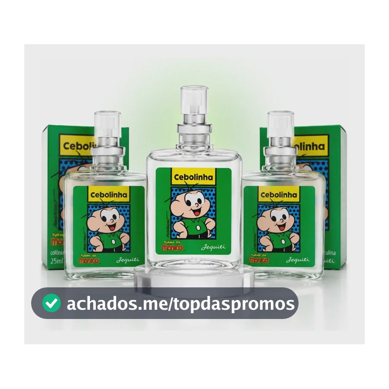 Kit 3 Perfumes Cebolinha Jequiti 25ml Infantil Turma da Mônica Colônia Masculina Kit Presente Original
