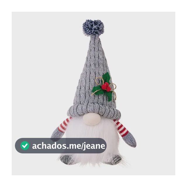 Enfeite De Natal Com Chapéu De Malha Iluminado Rudolph  Grey I500401169a2