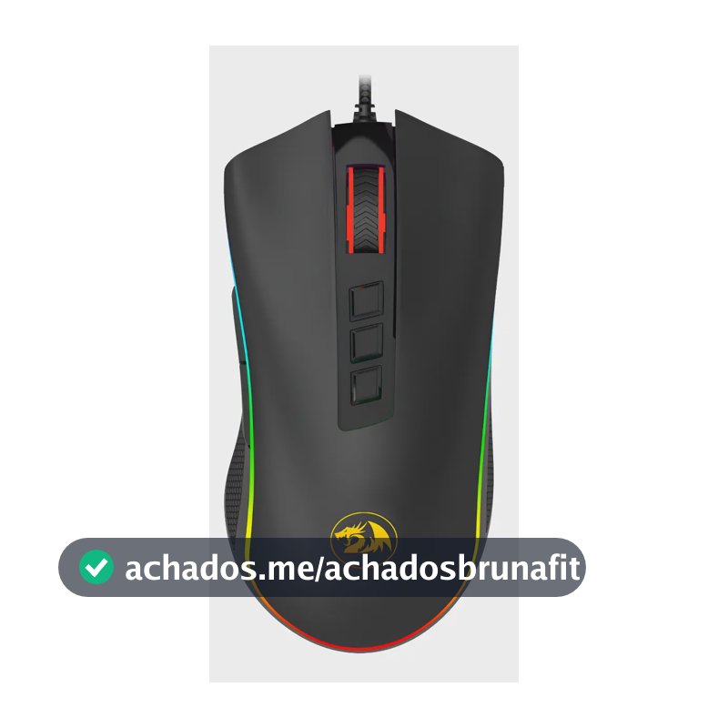 Mouse Gamer M711 Cobra Chroma Redragon Com fio Para Jogos 12.400 DPI Com Led RGB Preto