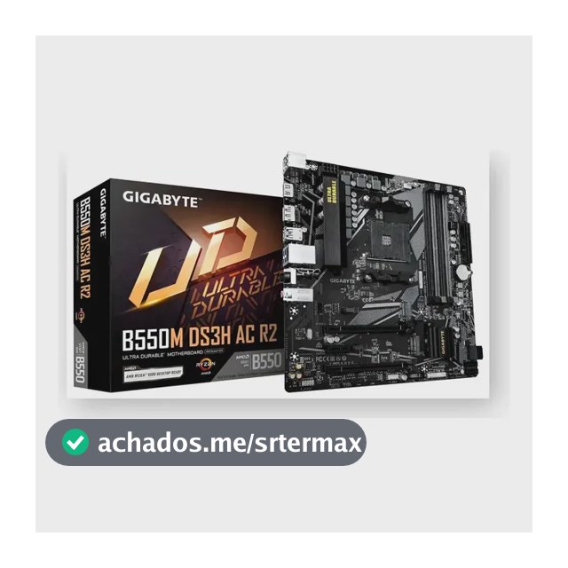 Placa Mae Gigabyte B550m Ds3h Ac R2 Preto
