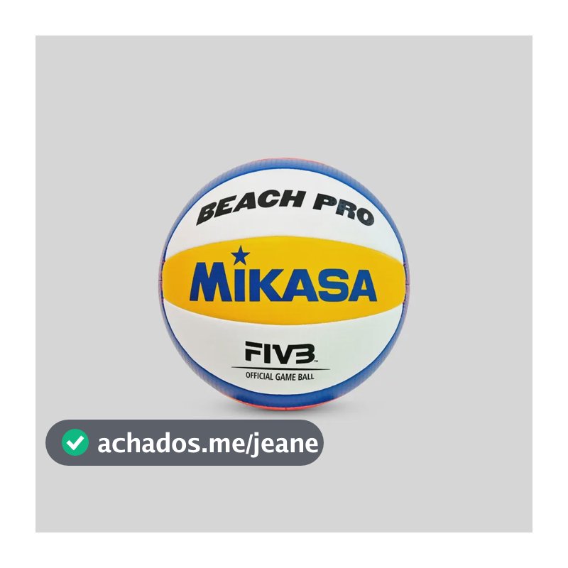 Bola de Volei de Praia BV550C-WYBR Pu Costurado Branco Amarelo E Azul MIKASA