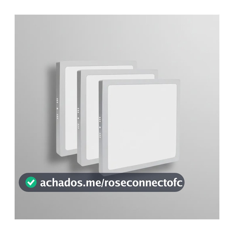 Kit 3 Plafon Led 30x30 Sobrepor Bivolt Branco Frio 32w Bivolt Branco-frio