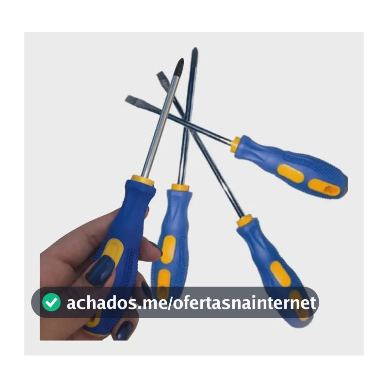 Kit Jogo Chave De Fenda E Phillips Com 6 Peças Ferramenta Nf