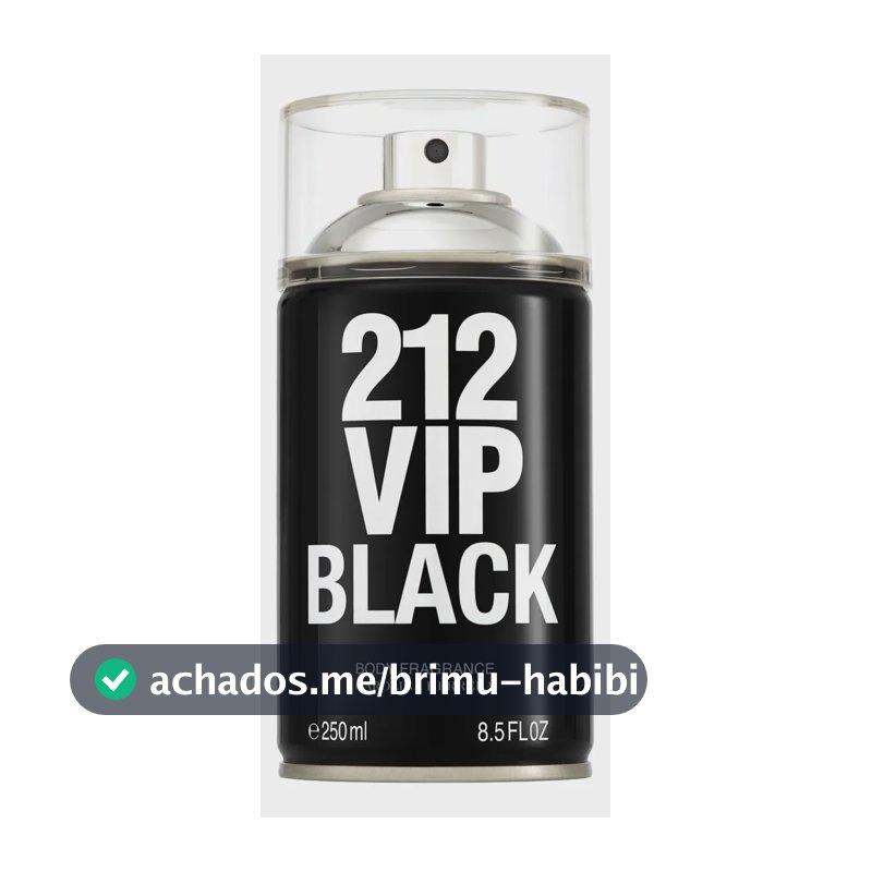 Carolina Herrera 212 Vip Men Black - Body Spray 250ml Blz Única