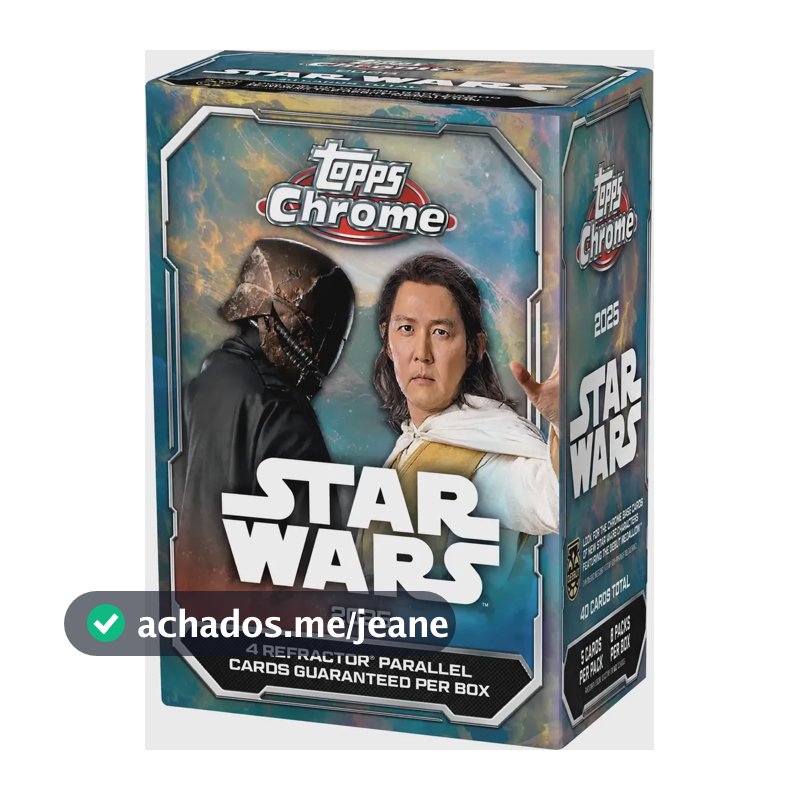 Value Box Star Wars Chrome Topps 2025 Com 40 Cards