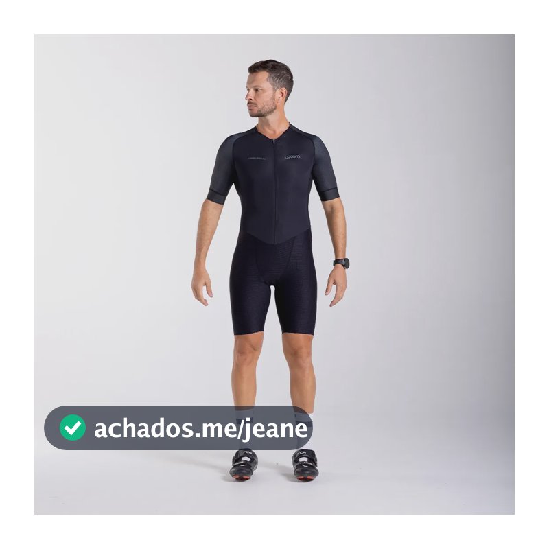 Macaquinho Triathlon C/ Manga Carbon Woom Revolution Ii Preto G