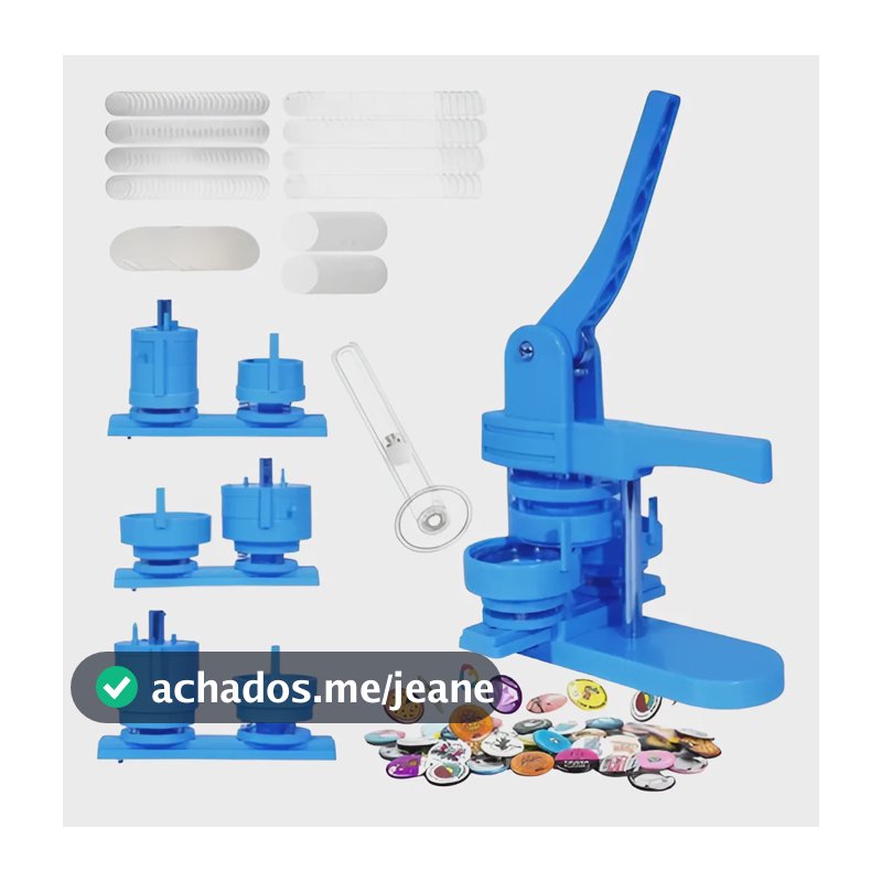 Kit 3 Máquinas De Botons 32/44/58 Mm Com 300 Unidades