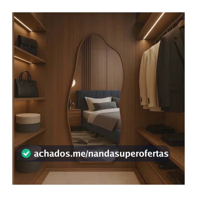 Espelho 100x50 Orgânico Corpo Inteiro Grande Moldura Caramelo