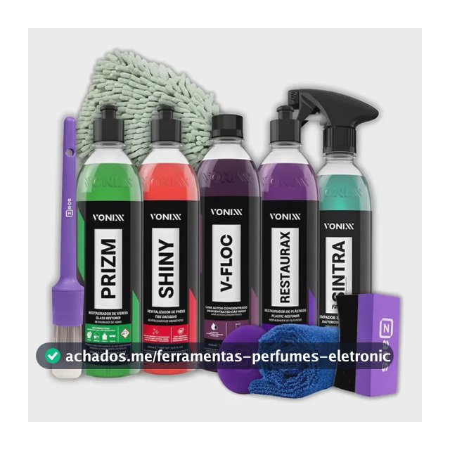 Kit Profissional Vonixx Shampoo V-floc Shiny Restaurax Prizm