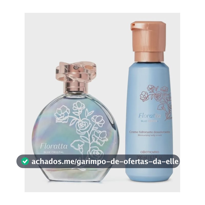 Combo Floratta Blue Crystal Colônia 75ml + Hidratante 200ml