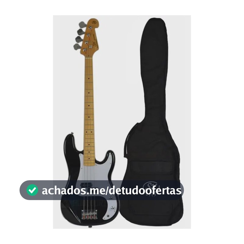 Baixo Sx Precision Bass Spb574+ 4c C/ Bag Bb400 Cor Preto Orientação da mão Destro Quantidade de 4