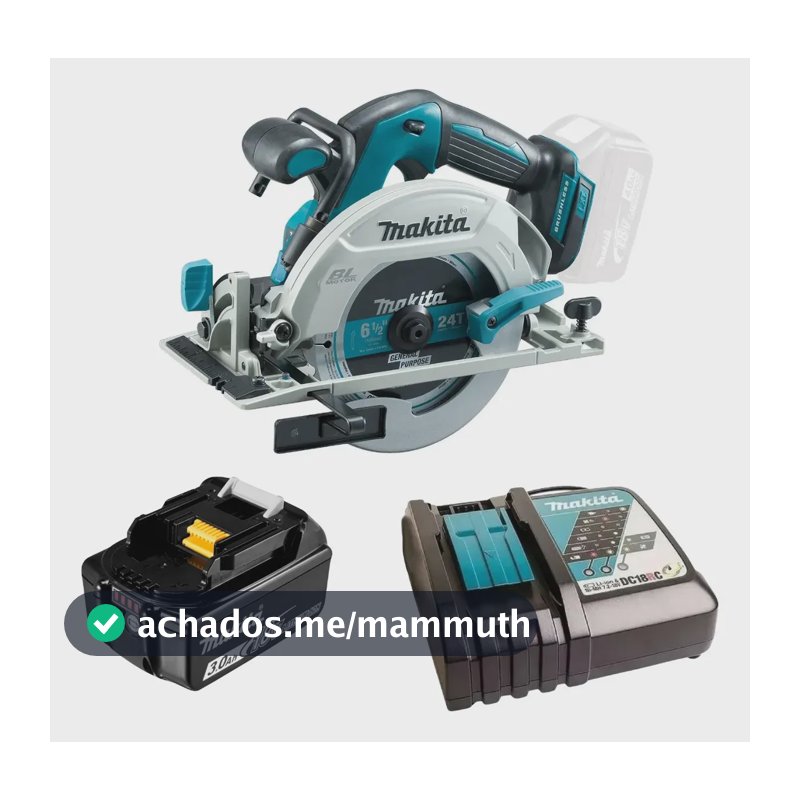 Serra Circular Makita A Bateria 18v 165mm Dhs680z Azul-turquesa 127/220v 50hz / 60hz