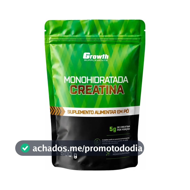 Creatina Monohidratada 500g Pouch - Growth Supplements Sem Sabor