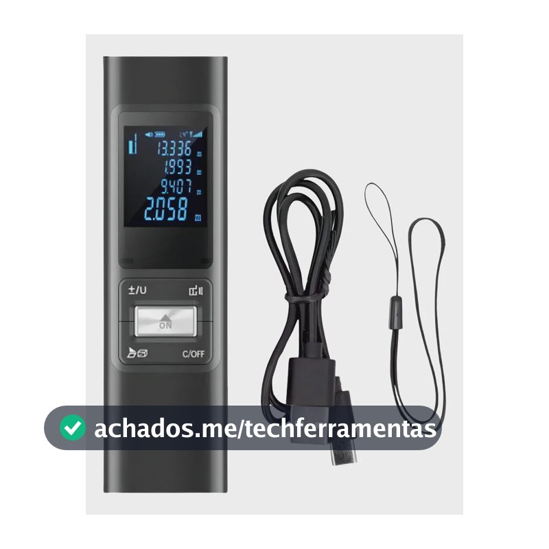 Trena A Laser Nível Digital Linha Vermelha Trena Laser 80mt