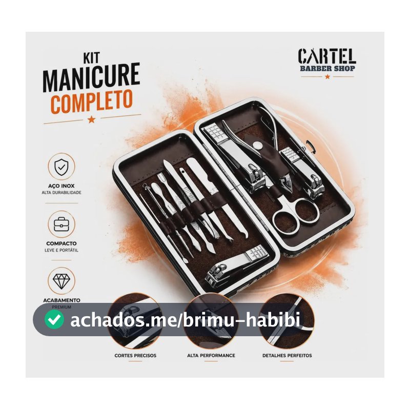 Kit Cortador De Unha Portátil Estojo Alicate Manicure 12 Pç - Desencravador De Unha Manicure Alicate Lixa Profissional Tesoura Empurrador De Cutículas Pinça Portátil Dobrável