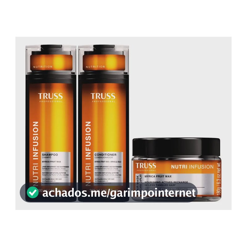 Truss Nutri Infusion Kit Shampoo + Condicionador + Máscara