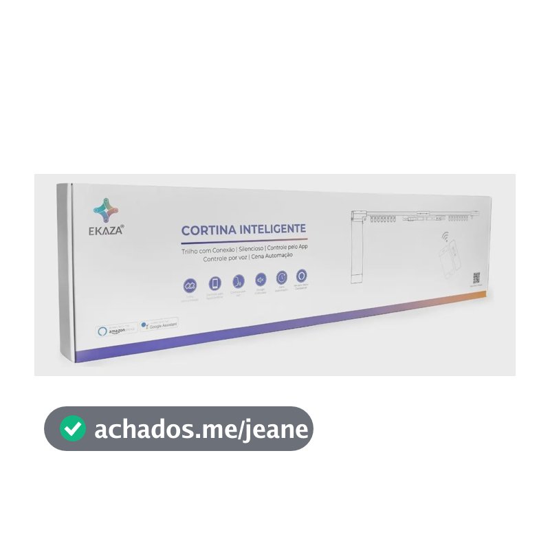 Kit Cortina Inteligente Ekaza Voal Wifi Alexa E Google Home Controle Cor Branco
