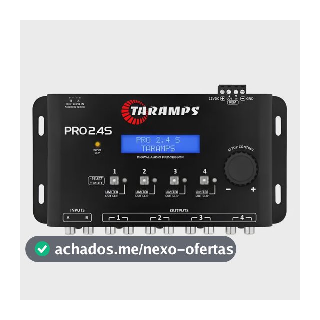 Crossover Processador/equalizador De Áudio Taramps Pro 2,4s Preto