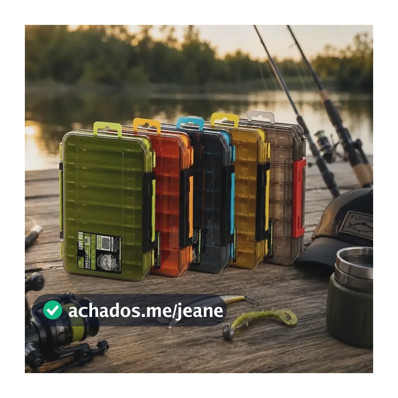 Estojo Organizador De Pesca Dupla Face Maleta Para Iscas Aleatório