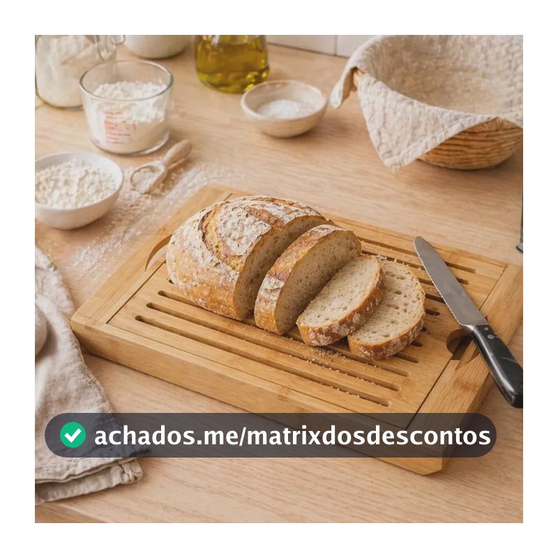Tábua Migalheira Para Pães E Bolos Café Da Manhã Mesa Posta Bambu Natural Migalheira