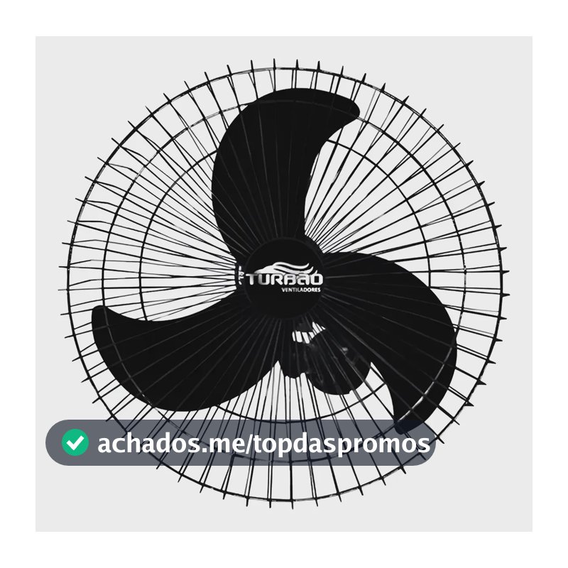 Ventilador Parede 60cm Turbo 200w Turbão Bivolt + Potente Preto 110v/220v (bivolt)