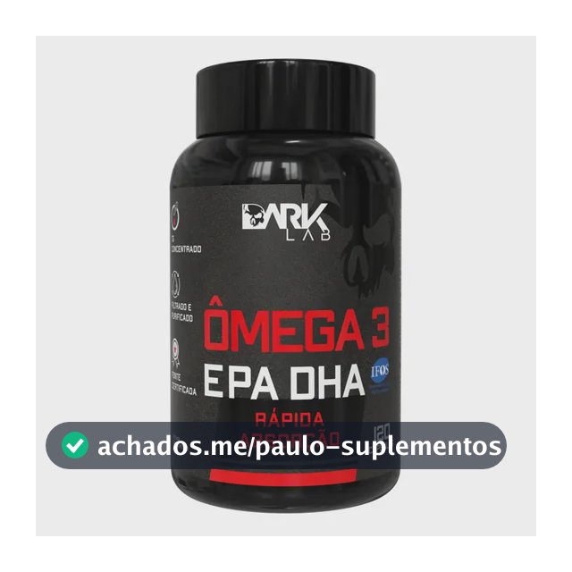Ômega 3 EPA DHA Dark Lab em cápsula Sem sabor de 120 un