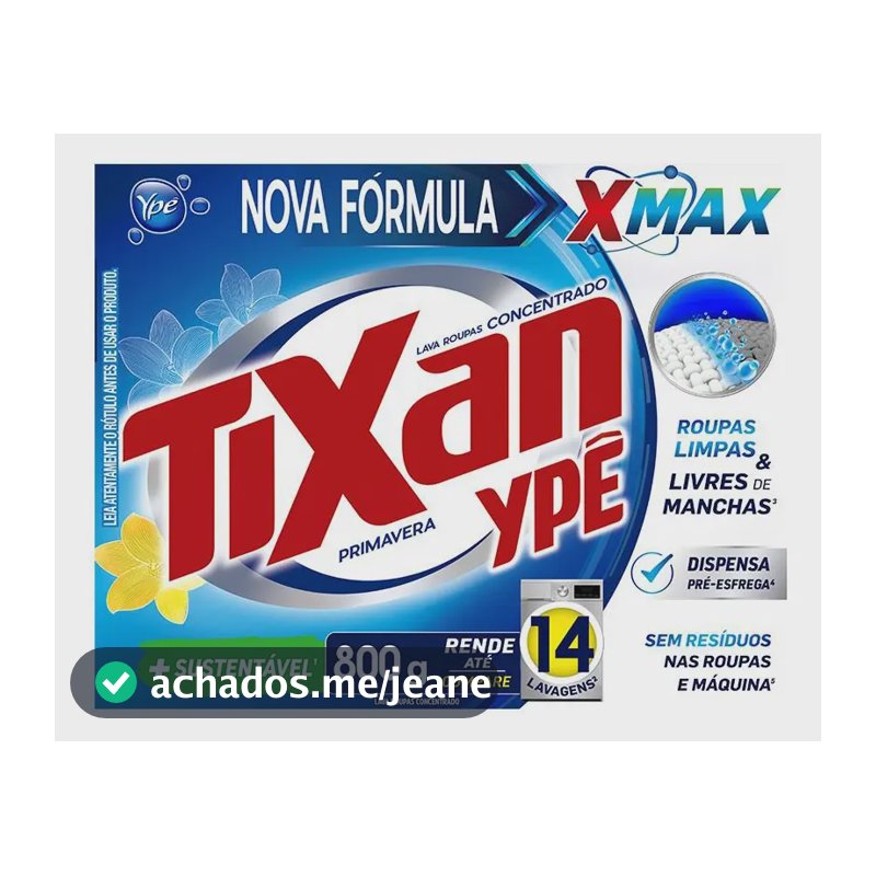 Sabão em Pó Tixan Ypê Primavera 800g