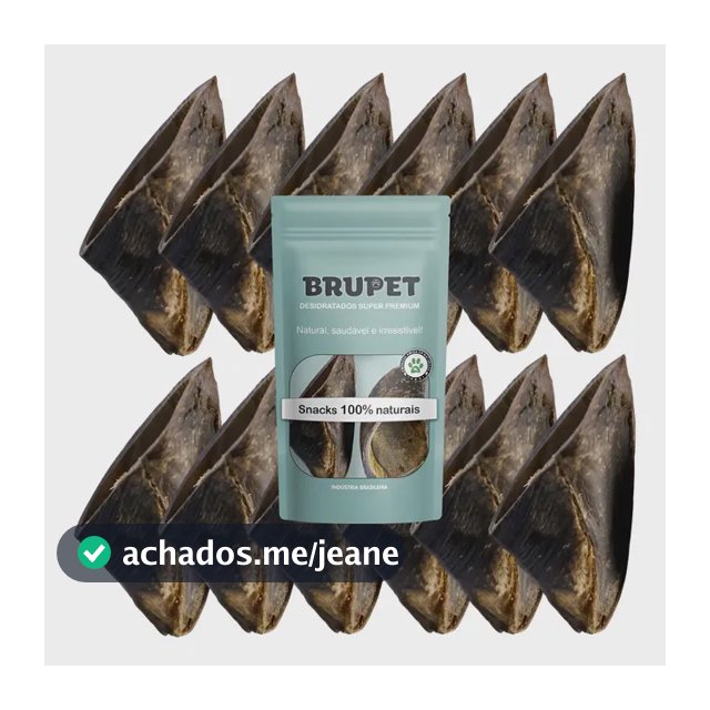 Brupet Mordedor Natural Casco Bovino 12 Unidades Para Cães